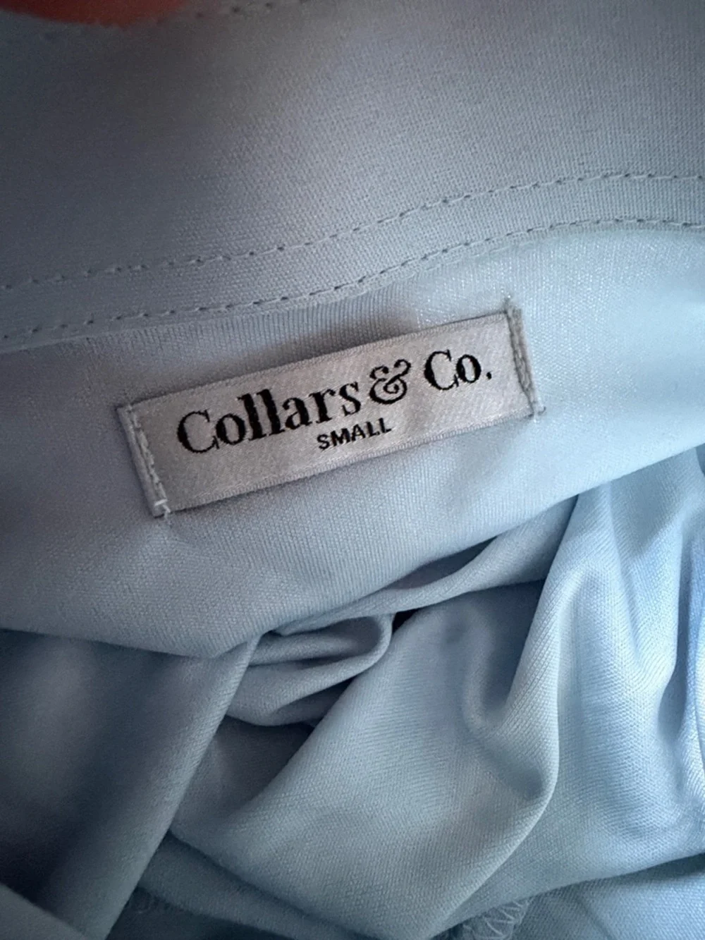 NWOT Collars & Co. Light Green English Spread Collar Dress Shirt Polo Small